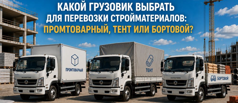 Какой грузовик выбрать для перевозки стройматериалов: фургон, тент или бортовой